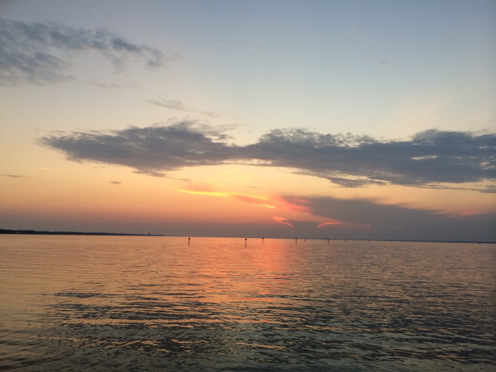 sunset over bay, Destin